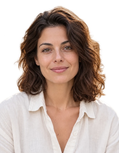 White background